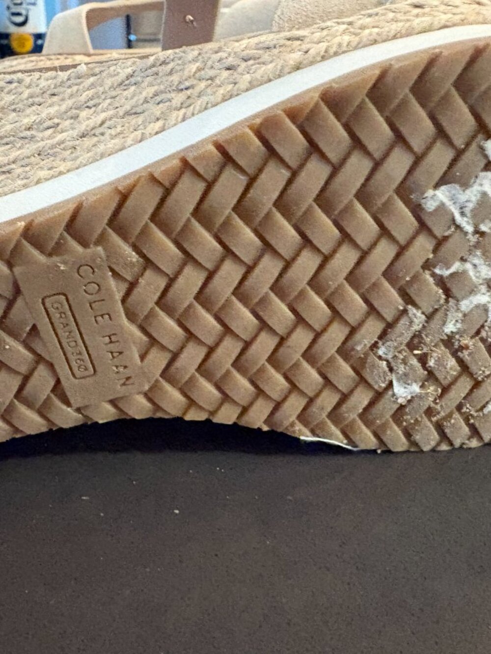 Cole Haan Ronnie Cloudfeel Espadrille Platform Wedge Sandal 6.5 B, LIGHT SESAME - Picture 6 of 8